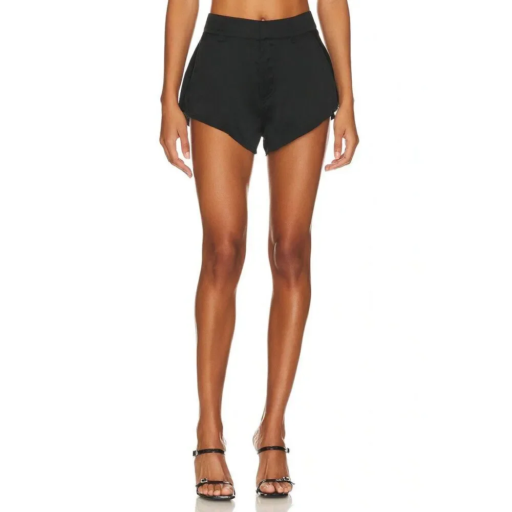 NWT RtA Flared Shorts in Black Sz 2